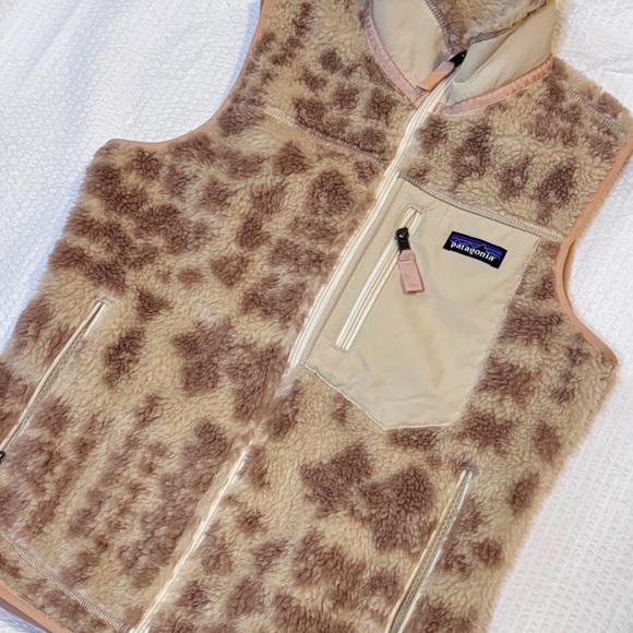 Patagonia Classic Retro-X Fleece Vest Small Sherpa Windproof Cream Tan - Picture 3 of 9